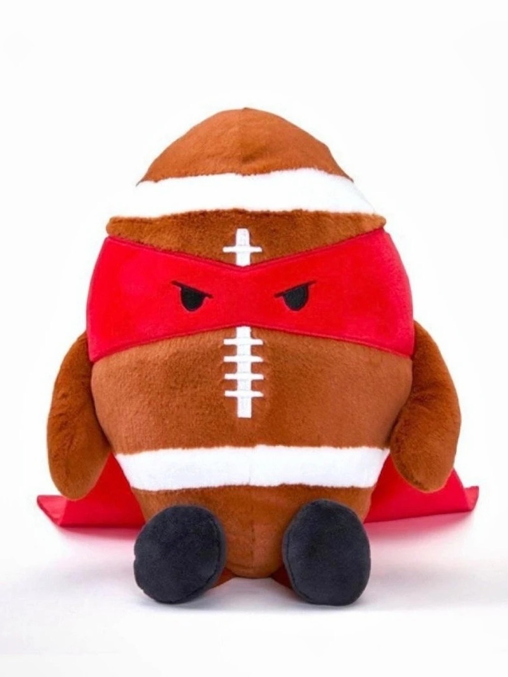 FAO Schwarz NWT Football Superhero Plush Brown & Red Like New